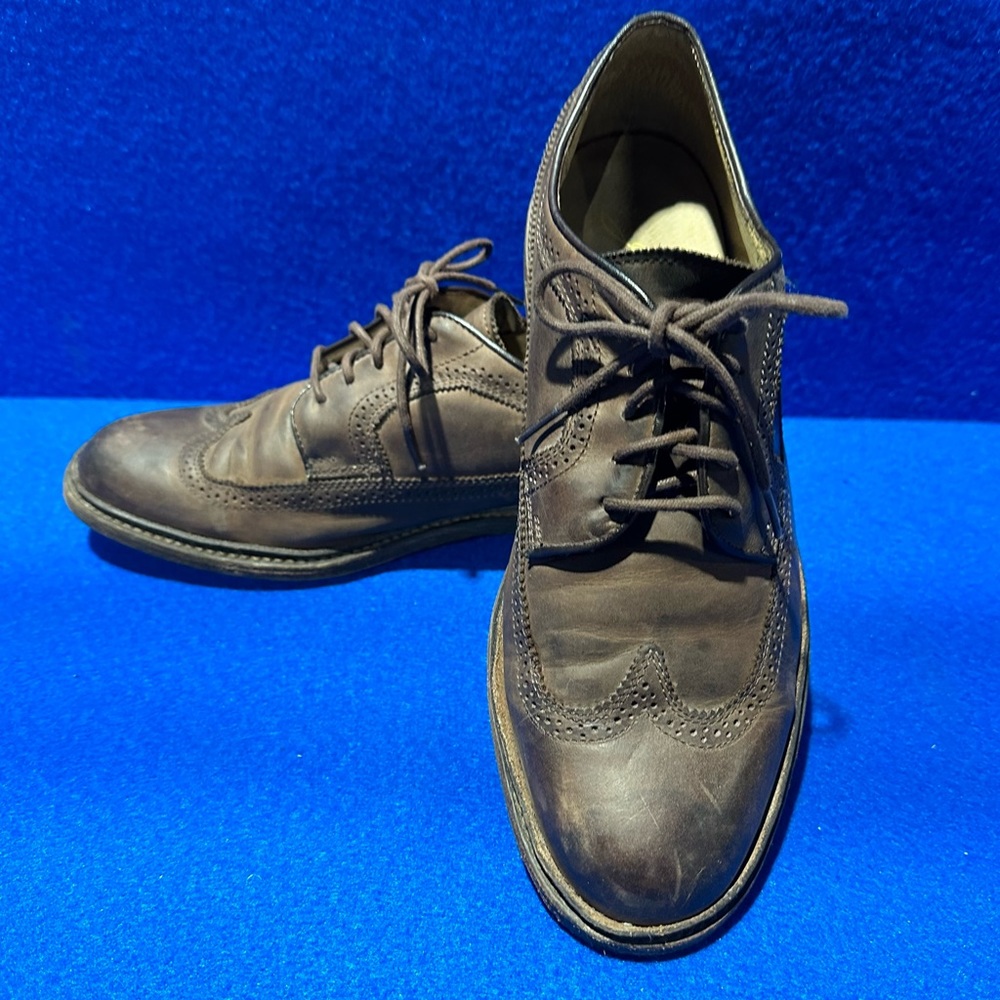 FRYE Men’s Brown Leather Wingtip Casual Dress Shoes  - 9.5